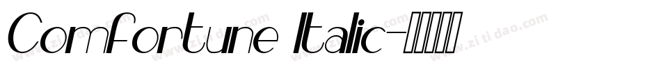 Comfortune Italic字体转换